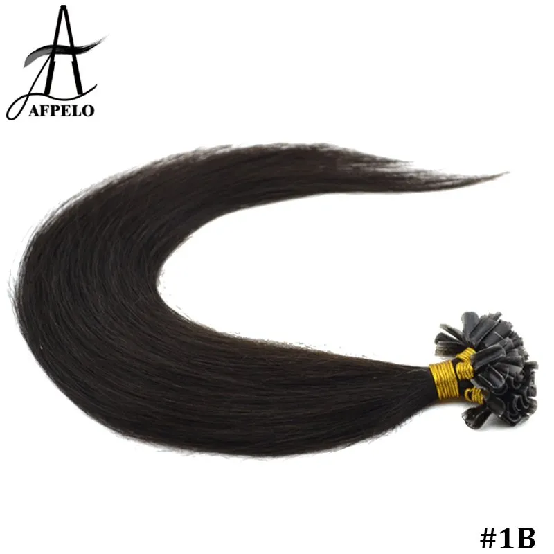 U Tip קרטין תוספות שיער אדם