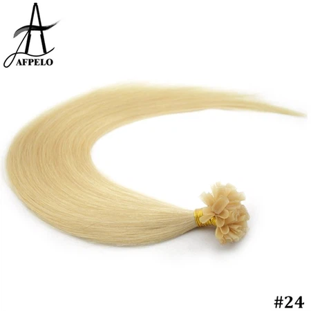 Straight U tip hair extension